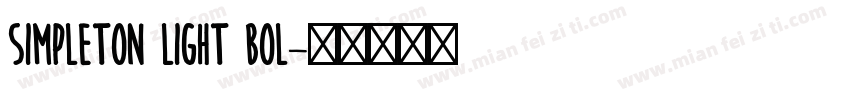 Simpleton Light Bol字体转换